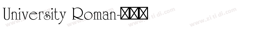 University Roman字体转换
